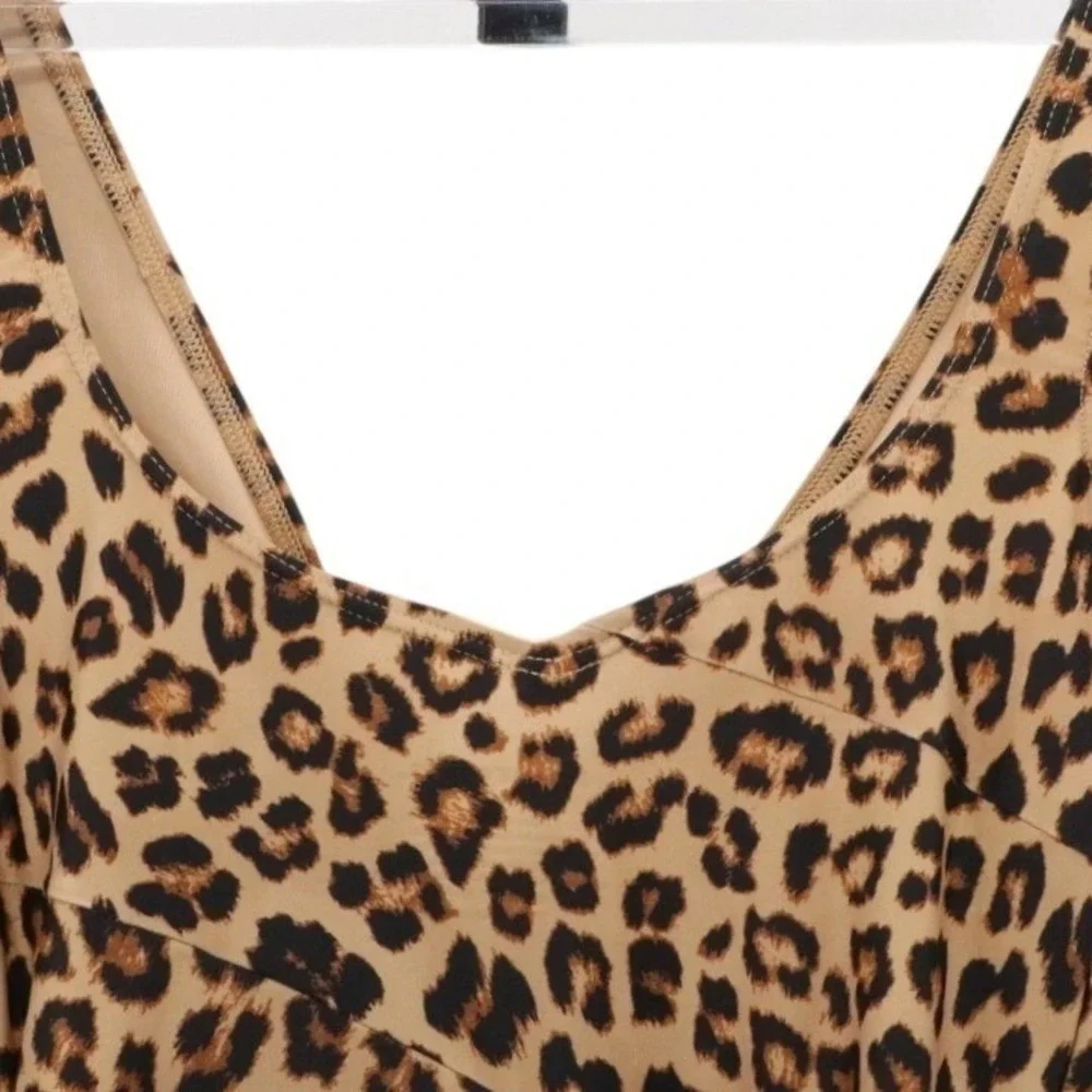 Summersalt Leopard Wrap One Piece Swimsuit Tie Waist Black Size 8 NWT - Picture 6 of 9